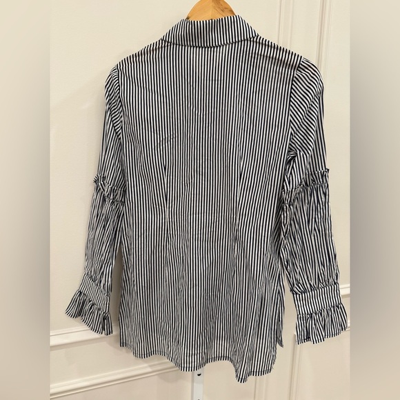 NWT Neiman Marcus Striped Button-Up Shirt - Picture 4 of 6
